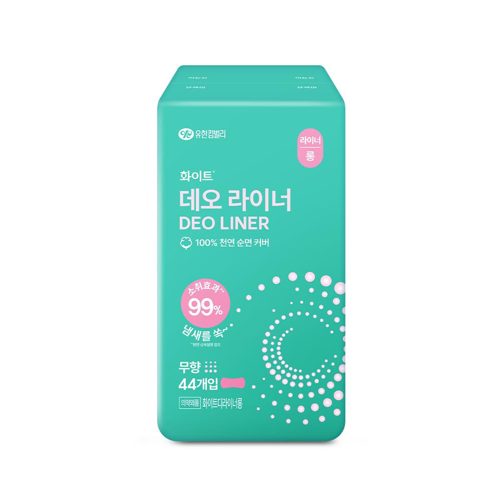 

Белые дезодорирующие ежедневные прокладки (Обычный/Длинный) White Deocotton Panty Liner Long 44P