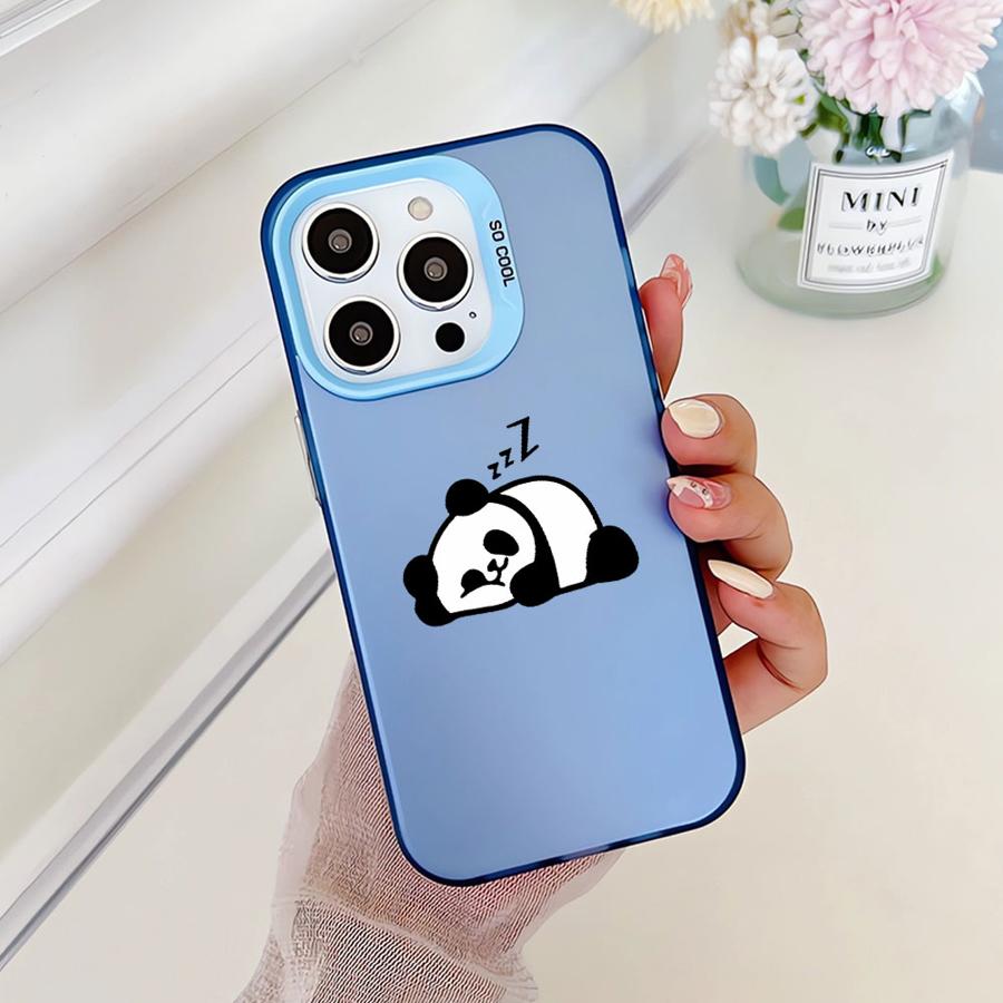 Soft Shell Phone Case for iPhone 14 15 16 Plus 11 12 13 Pro Max 16e Cute Cartoon Panda