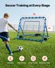 Soccer Rebounder Net, Quick-Switch Angle Soccer Goal Rebounder for Control, Passing Practice, Heavy-Duty Iron Frame & PE Net, Easy Setup Ball Training