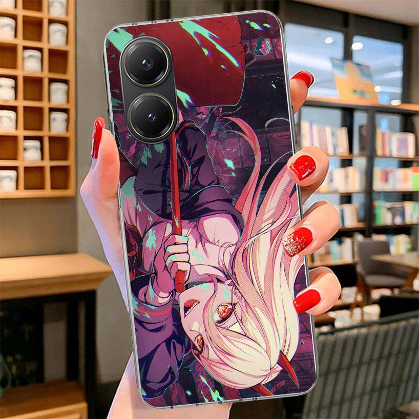 C-Chainsaw Mans Power Phone Case For Xiaomi Poco F7 Ultra X7 X6 X5 Pro M7 Redmi 15C 15 13C 13 12C 12 10C 10 9A 9C 9T 9 Shell Poc