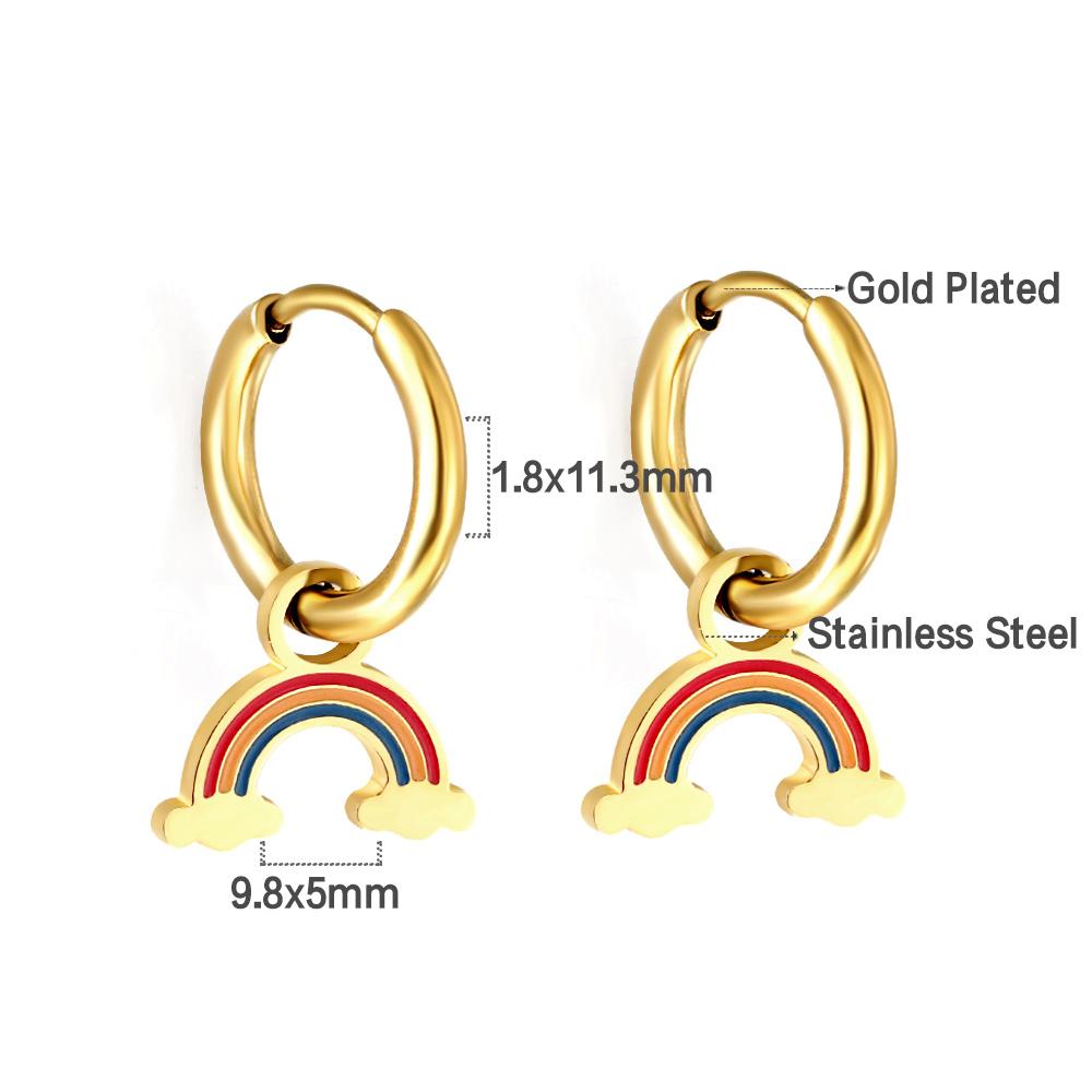LUXUKISSKIDS Erdbeer-Anhänger Schmuck Ohrringe Süße Rote Kirsch-Tropfen Anhänger für Mädchen/Frauen Stahl Früchte Zubehör Geschenke