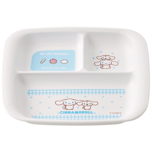 Skater Children's Antibacterial Baby Lunch Plate, Plastic, 470ml, Sanrio Cinnamoroll Design, Made in Japan, XP7AG-A