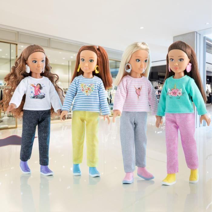 Coffret luna shopping corolle girls - poupée mannequin - 6 accessoires - 28 cm - dès 4 ans