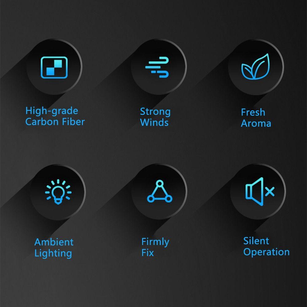 3 IN 1 Car Air Freshener Stereoscopic Rotation Car Diffuser Fan  Car Interior Accessories