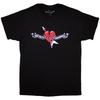 Men's Tom Petty & The Heartbreakers Heart Logo T-shirt XX-Large Black