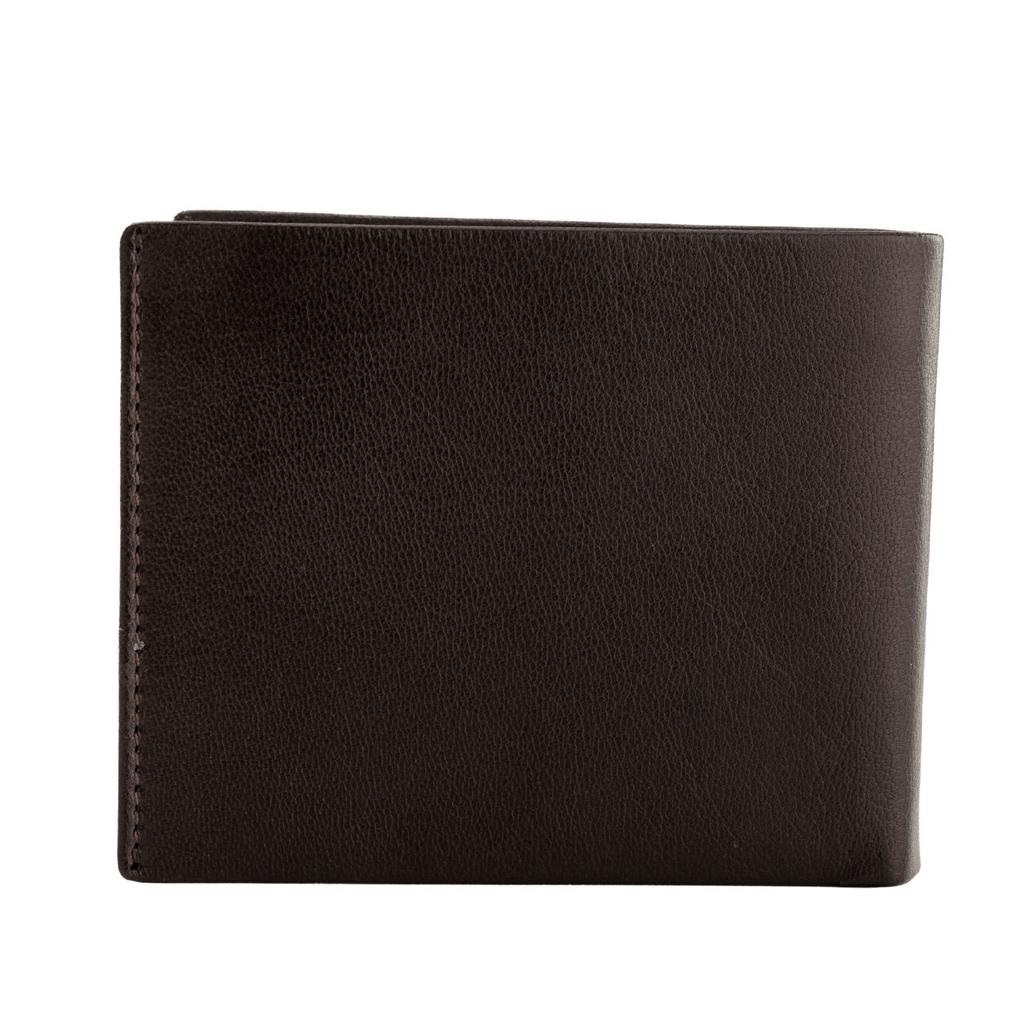 Men' Wings Wallet Made of Genuine Goat Leather Brown