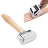 Läder Press Kantrulle DIY Läderhantverk Trähandtag Kantrullningsverktyg SilverM 60mm   2.36in