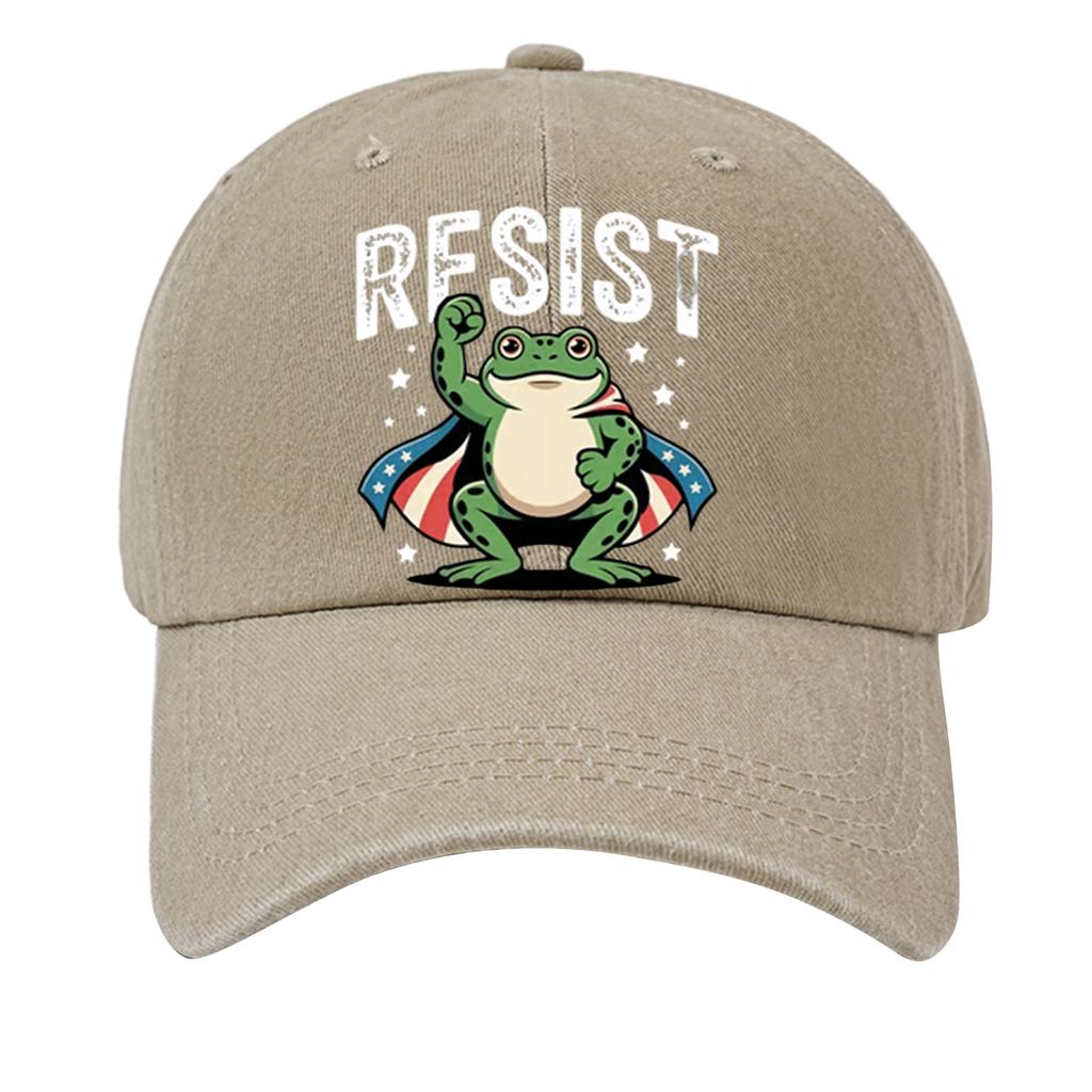 Men's Washed Cotton Baseball Cap With Printed Distressed Soft Top Denim Hat, Vintage Hat