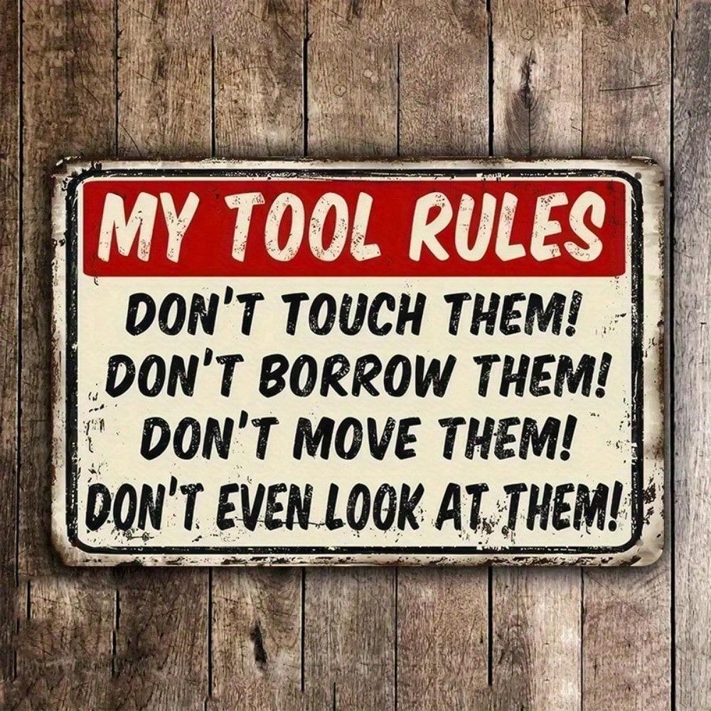 Vintage Metal Garage Sign Funny Man Cave Gift Aluminum Wall Decor