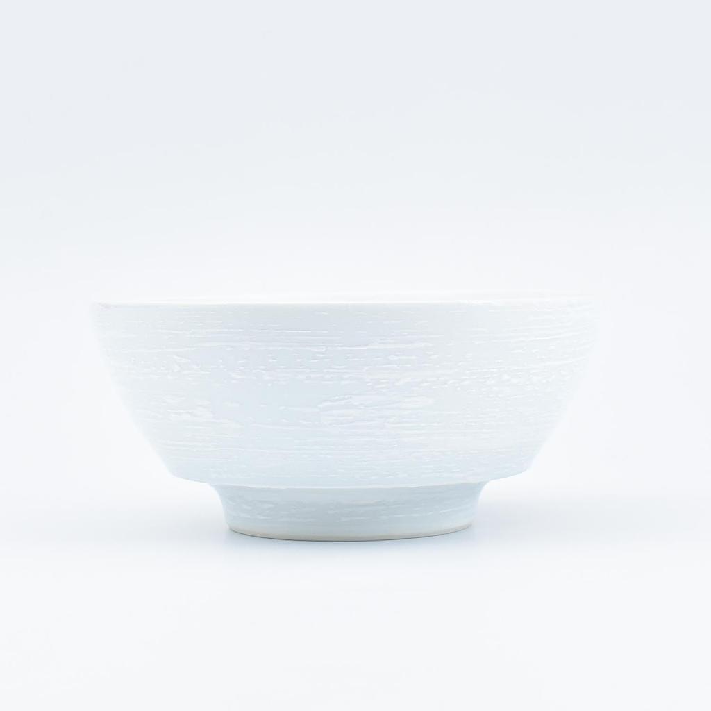 Arita ware, Risou Kiln, "Ultimate Ramen Bowl," Shiosai WHITE pattern (white), approx. 18cm diameter x 8cm height, ramen bowl, 20th anniversary design,
