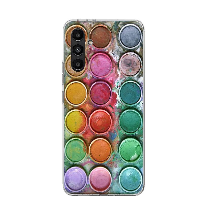 Watercolors Set Paint Palette Painting Box Case Phone Cover for Samsung Galaxy A17 A16 A15 A14 A13 A56 A55 A54 A53 A36 A35 A34 A