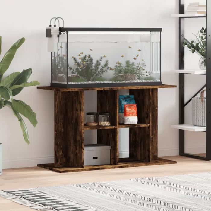 VidaXL Support pour aquarium chêne fumé 100x40x60 cm bois d'ingénierie 833588