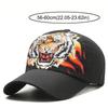 Breathable Perforated Quick-Drying Hat Tiger Head Printed Sun Protection Travel Sports Hat Adjustable Baseball Cap For Women Men