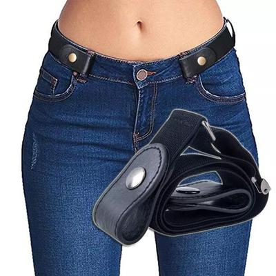 1 Pcs Buckle Free Women Men Adjustable Buckle Free Stretch Belt No Buckle/Show Invisible Belt for Jeans Pants Dresses
