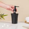 Ceramic Geometric Design Liquid Dispenser | Handwash Bottle For Kitchen | Soap Bath Dispenser For Wash Basin & Bathroom | 300Ml (Black)