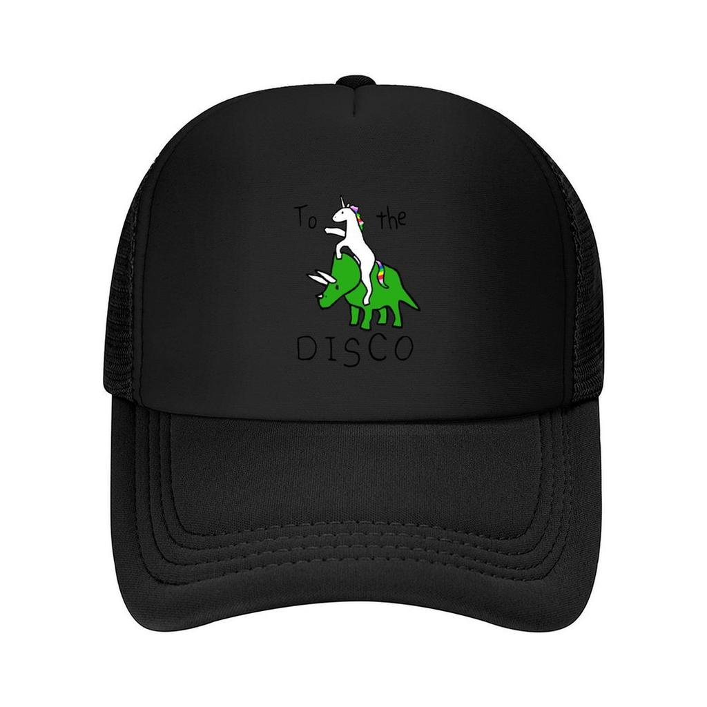 To The Disco (Unicorn Riding Triceratops) Baseball Cap Ball Cap fishing caps man Sunhat Beach Bag Caps Women Men's