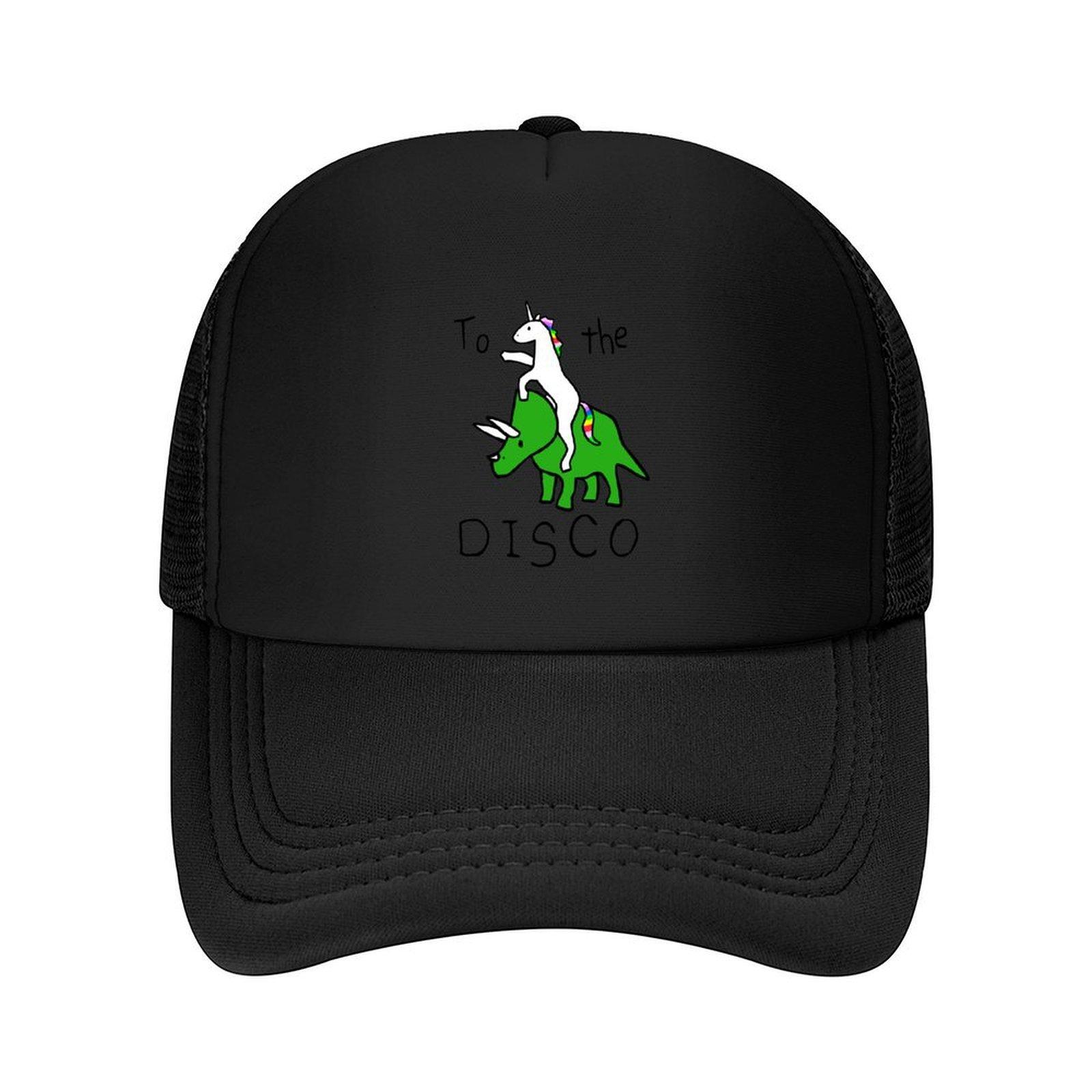To The Disco (Unicorn Riding Triceratops) Baseball Cap Ball Cap fishing caps man Sunhat Beach Bag Caps Women Men s