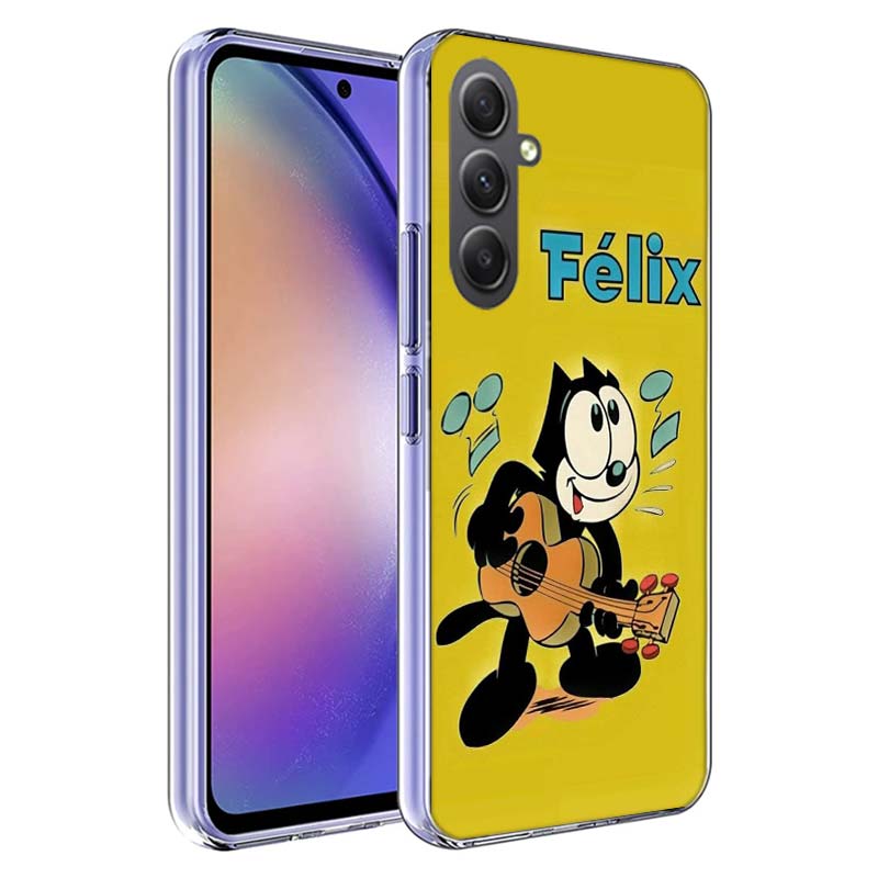 F-Felix die Katze Lustige Handyhülle für Samsung A17 A37 A57 A07 A16 A26 A36 A56 A06 A02S A12 A22 A32 A52S A04S A14 A24 A34 A54 A03