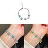 Jewelry Vintage Zircon Double Layer Round Pendant Hand Chain For Women Gift