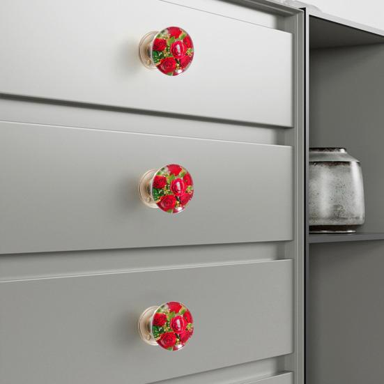 

Decorative Door Handle High Durability Easy Installation Universal Resin Retro Door Knob Cabinet Handle Room Decoration D