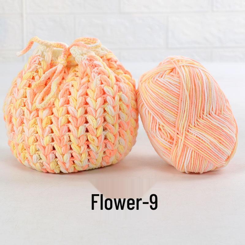 Su He 4-Strand Combed Cotton Yarn for Handmade Knitting: DIY Milk Cotton for Dolls, Cushions, and Blankets.
