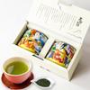 Arahataen lembrança japonesa presente lata japonesa 80g x 2 latas caixa lata Natsume conjunto presente chá Kabuse chá verde da prefeitura de Shizuoka chá cozido a vapor profundo Chá
