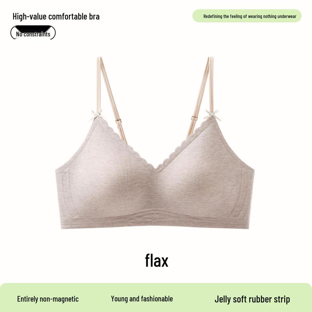 Seamless Push-Up Wireless Bra for Women with Side Support and Fixed Cups