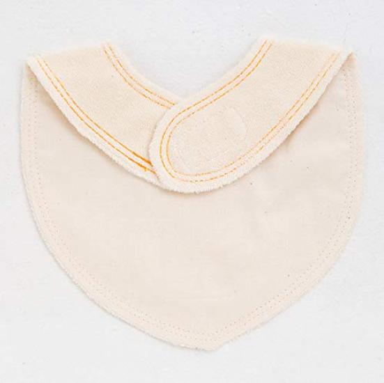 Y-1288 Pumpkins BABY 100% Organic Cotton [Cat Series] Cat Mini Bib Made in Japan (Natural)