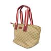 Used 9539 Web Stripe Tote 131230 7924 Logo Embossed Leather Patch Double G Red GG Canvas Beige Unisex from Japan