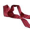 Elegant Polka Dot Silk Scarf & Headband Ribbon: Versatile Hair Accessory for Ponytails or Bags.
