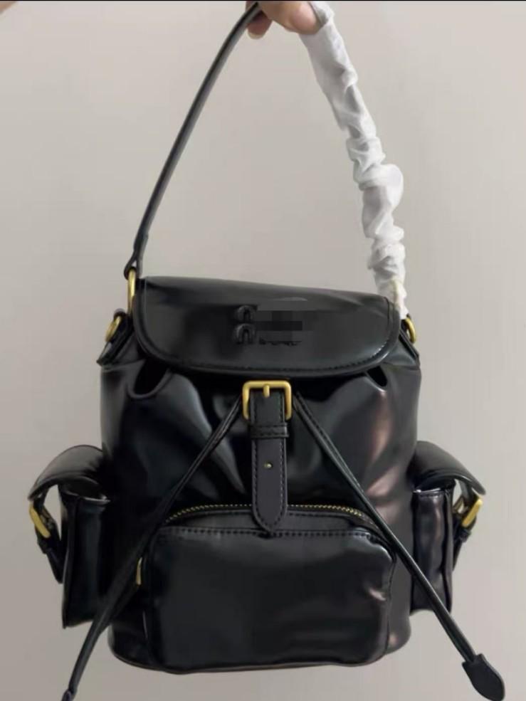 MlUMlU2025 Retro Canvas Backpack: Women's College Style, Large Capacity, Single Shoulder Bag