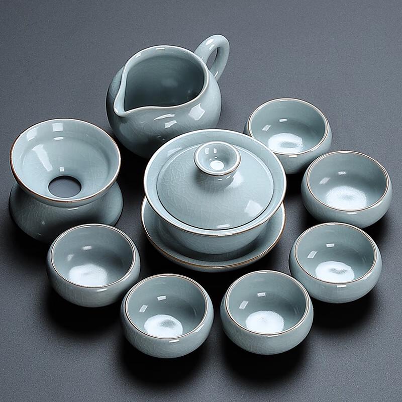 

Naijiang Light Luxury Ru Kiln Ceramic Kung Fu Tea Set