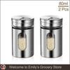 Stainless Steel Spice Shaker Seasoning Cans Rotate Camping Barbecue Jars Spice Storage Box Salt Sugar Pepper Storage Bottle