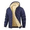 Men's Solid Color Lantern Long Sleeve Hooded Zipper Cardigan Pocket Casual Fashion Jacket Top