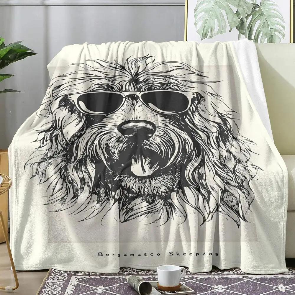 Portrait of a Puppy Throw Soft Flannel Throw Summer AC Blanket Lightweight Cool Nap Blanket for Sofa Bed Couch Travel