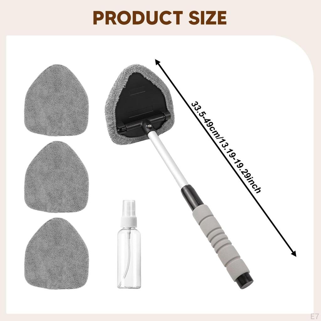 Auto Windshield Cleaning Tool Interior Glass Kit Portable Lightweight Car Window