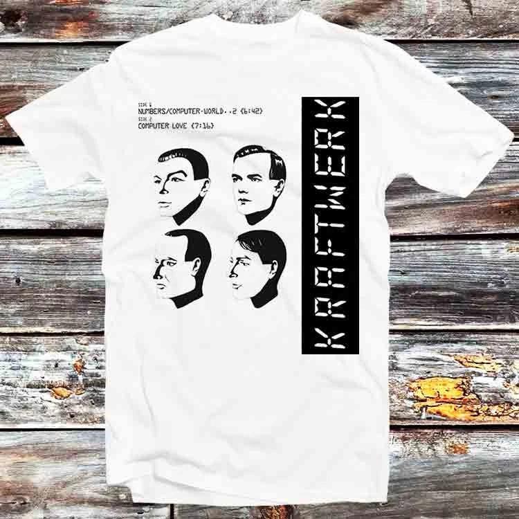 Kraftwerk Промо-этикетка Computer World Любовь Футболка B501 XL