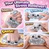 Boule Anti-Stress Dumpling Pailletée avec Boîte Dumplings Jouet Sensoriel à Presser Décompression Montée Lente Anti-Stress Cadeau Sensoriel