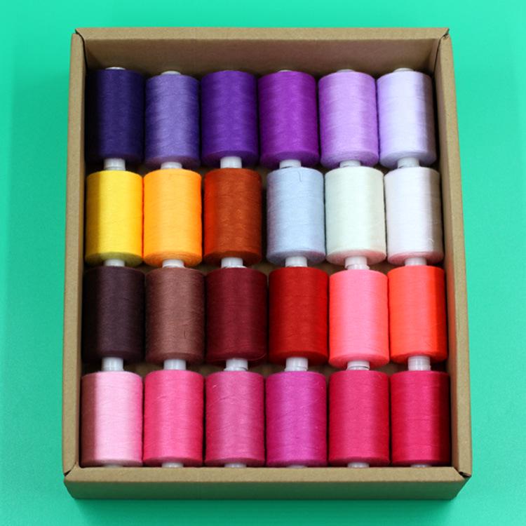 42-Spool Polyester Sewing Thread Set - 1000 Yards Each, Multicolored for Hand & Machine Sewing