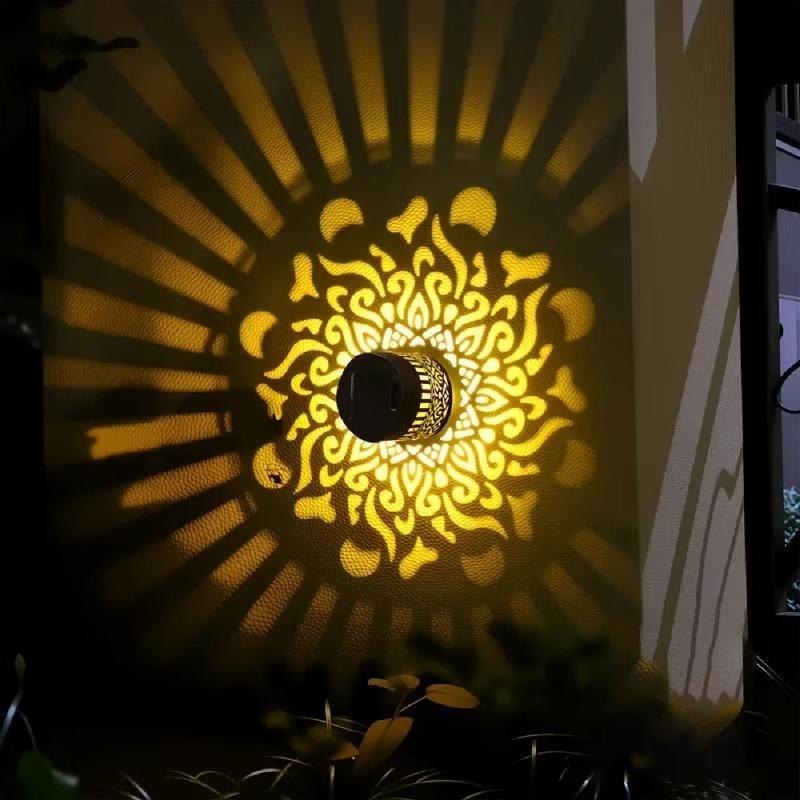 Lanterna da Parete Peonia Solare Datura, Luce Decorativa Impermeabile da Esterno per Giardino Patio Cortile Viale Cortile Illuminazione Paesaggistica