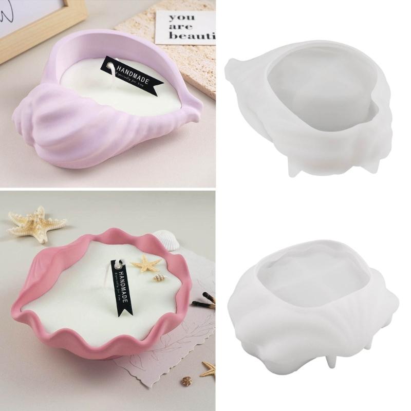 Versatile Candle Mold Conch Shaped Silicone Mold lNon-stick Easy To Mold for Making Candle Plaster Home Decorations