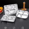 KAZHI 304 Stainless Steel Divided Cafeteria Tray