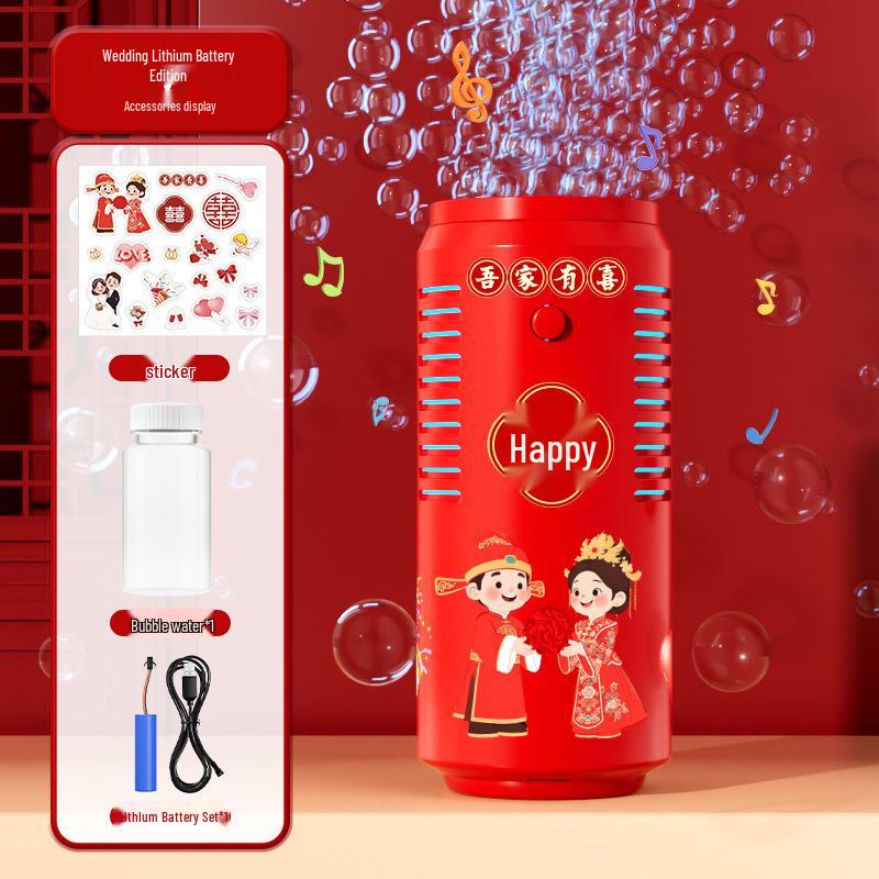 Remote-Control Festival Fireworks Bubble Machine with Light & Sound - New Year & Wedding Toy