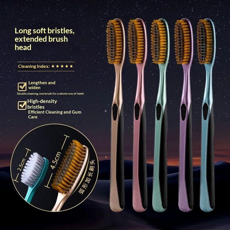 Soft Bristled Large Head Toothbrush Anti-Slip Wide Grip Handle 1/5 Pcs Optional Suitable for Student Dorm Oral Care