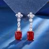 Herbst- und Winterschmuck Hochkarbon-Diamant Eisblumenschliff Kupfer gefasst Zuckerwürfel-Set Damen Blei Stein 8 * 10