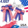 Day Vibrant Independence Decorative Bows In Red White And Blue For Festive Occasions