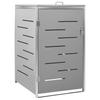 vidaXL Mülltonnenbox für 1 Tonne 69x77,5x115 cm Edelstahl