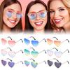 Women Outdoor Goggles Ocean Lenses Gradient Metal Frame Heart Shaped Sunglasses Sun Glasses