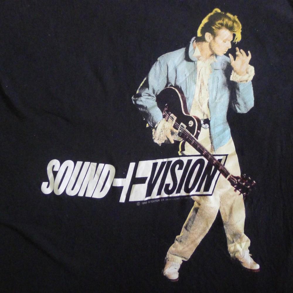 90#039;s Vintage 1990 David Bowie Sound + Vision World Tour Concert TShirt Brockum Unisex T-Shirt XXL