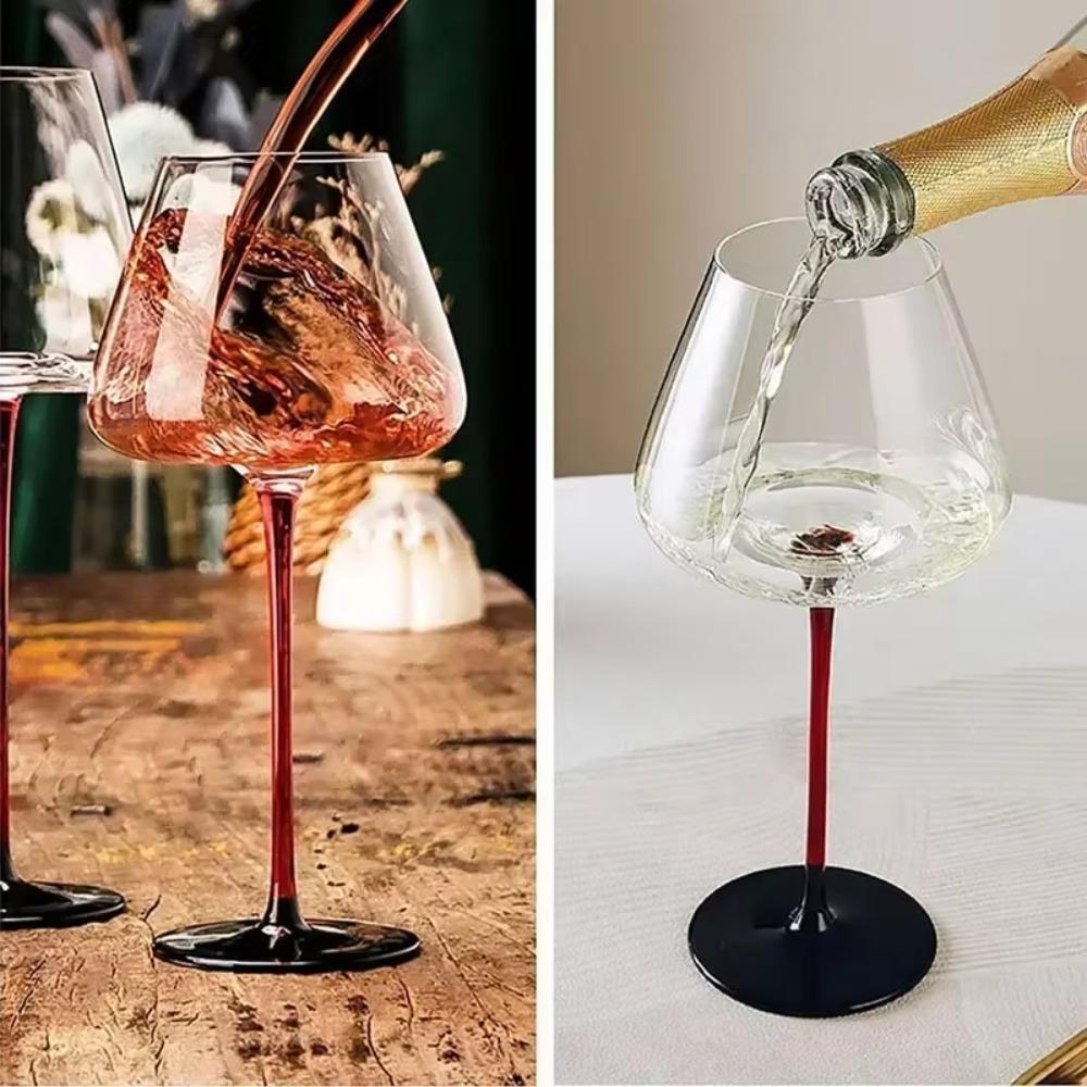 2pcs Hand-blown Champagne Goblet European Style Red Wine Cup Bar Tool Crystal Red Wine Glasses  Gift